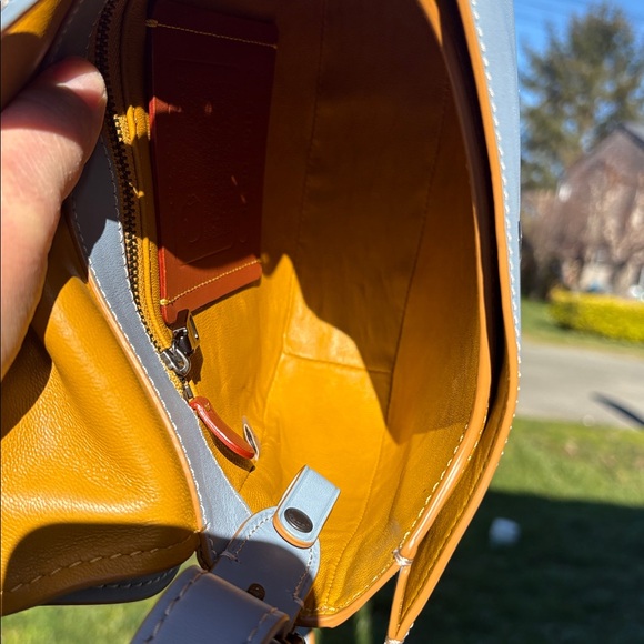 Coach 1941 Saddle Bag 23 in cornflower blue - Picture 11 of 14